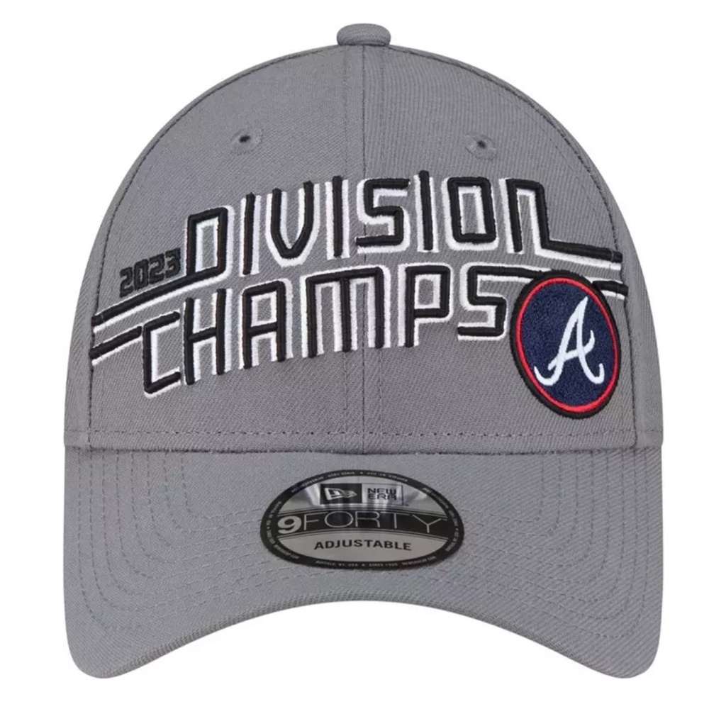 New Era Men's 2023 Division Champions Atlanta Braves Grey 9Forty Adjustable Hat